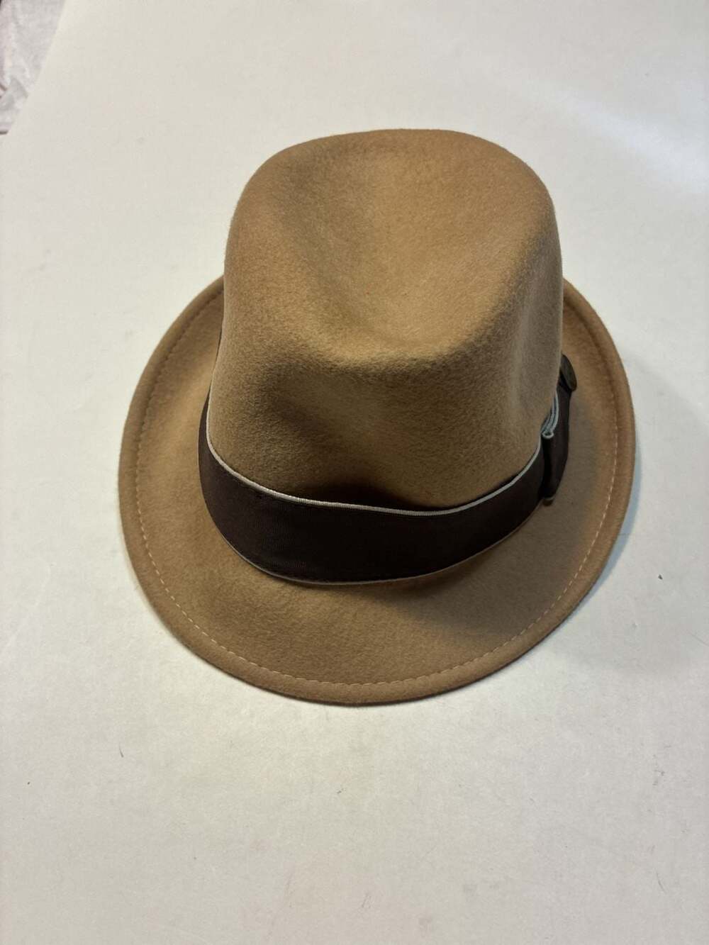 Goorin Bros. Tan Wool Felt Fedora Hat with Grosgrain Band